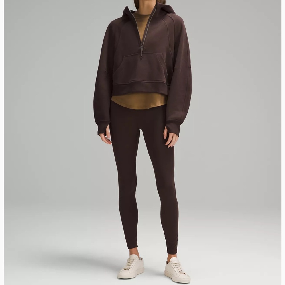 Lululemon half zip cropped scuba hoodie